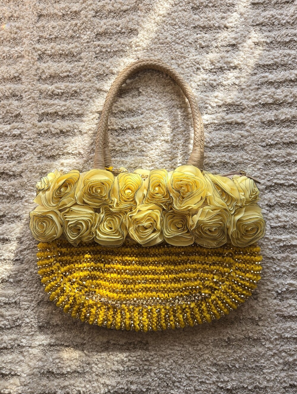Vintage Sondra Roberts Beaded Floral Purse